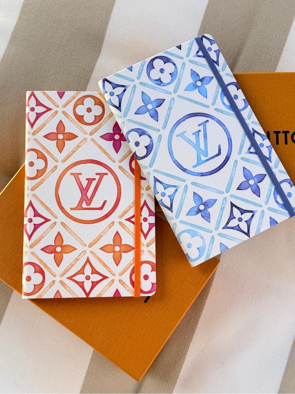 Louis Vuitton By The Pool Blue Watercolor Collection Jane notebook journal